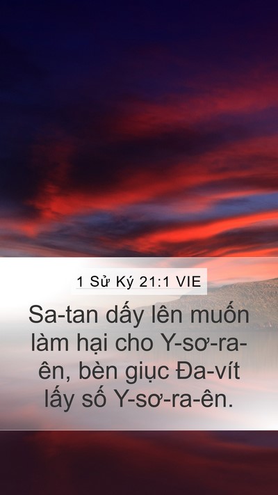 1 Sử Ký 21:1 VIE Bible Verse Image