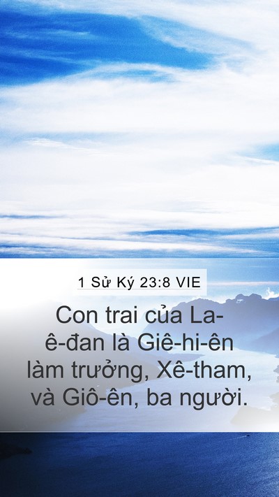 1 Sử Ký 23:8 VIE Bible Verse Image