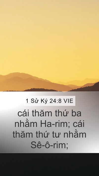 1 Sử Ký 24:8 VIE Bible Verse Image