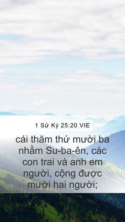1 Sử Ký 25:20 VIE Bible Verse Image