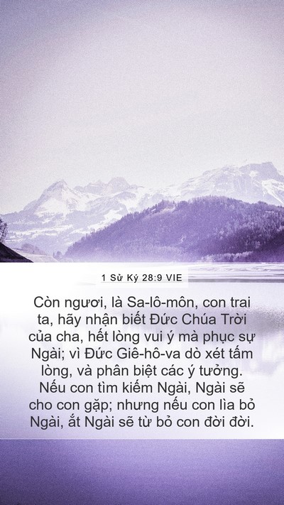1 Sử Ký 28:9 VIE Bible Verse Image