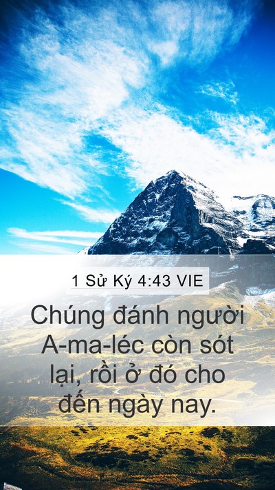 1 Sử Ký 4:43 VIE Bible Verse Image