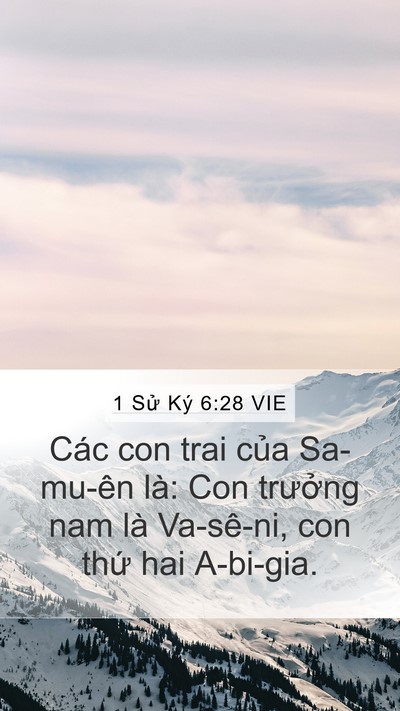 1 Sử Ký 6:28 VIE Bible Verse Image