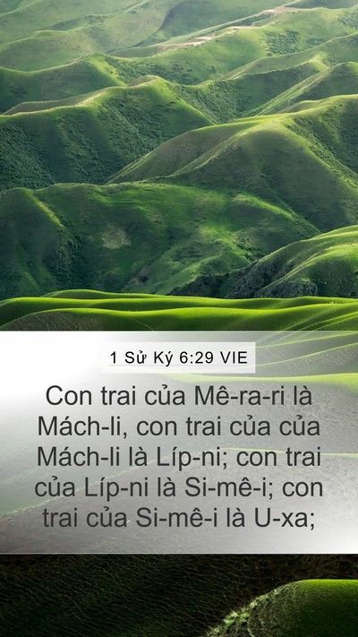 1 Sử Ký 6:29 VIE Mobile Phone Wallpaper - Con trai của Mê-ra-ri là Mách-li, con trai - Mobile Bible Verse Wallpaper