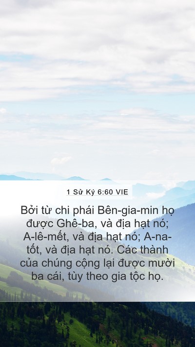 1 Sử Ký 6:60 VIE Bible Verse Image