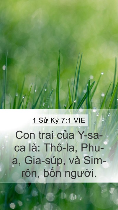 1 Sử Ký 7:1 VIE Bible Verse Image