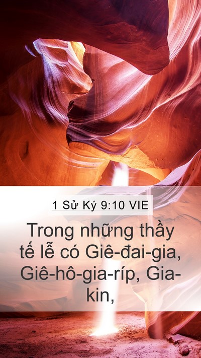 1 Sử Ký 9:10 VIE Bible Verse Image