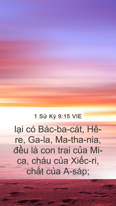 1 Sử Ký 9:15 VIE Bible Verse Image