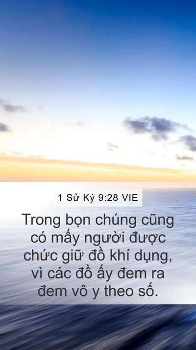 1 Sử Ký 9:28 VIE Bible Verse Image