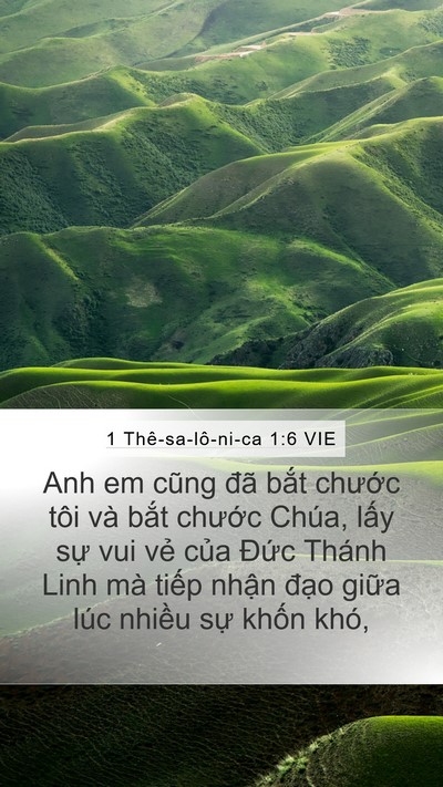 1 Thê-sa-lô-ni-ca 1:6 VIE Bible Verse Image