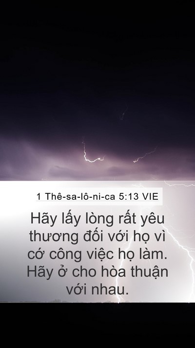 1 Thê-sa-lô-ni-ca 5:13 VIE Bible Verse Image