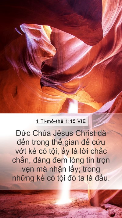 1 Ti-mô-thê 1:15 VIE Bible Verse Image