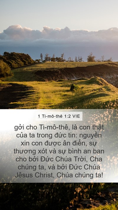 1 Ti-mô-thê 1:2 VIE Mobile Phone Wallpaper - gởi cho Ti-mô-thê, là con thật của ta - Mobile Bible Verse Wallpaper