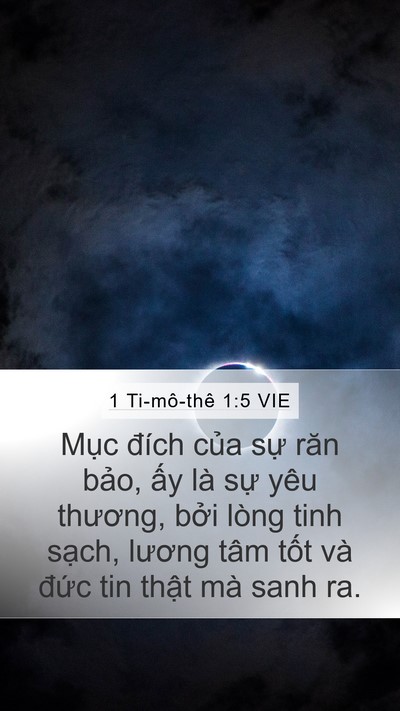 1 Ti-mô-thê 1:5 VIE Bible Verse Image