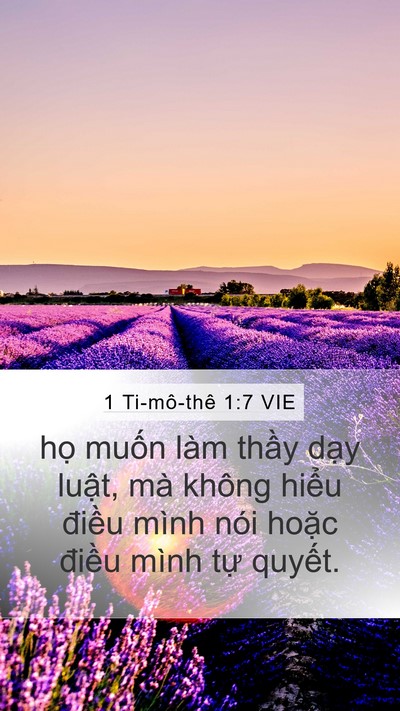 1 Ti-mô-thê 1:7 VIE Bible Verse Image