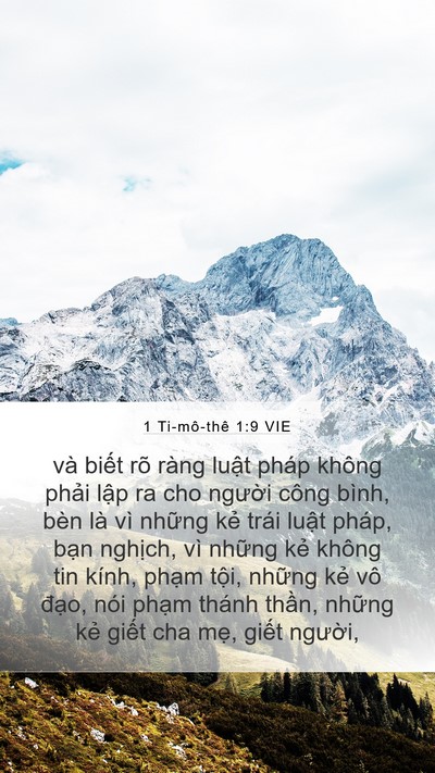 1 Ti-mô-thê 1:9 VIE Bible Verse Image