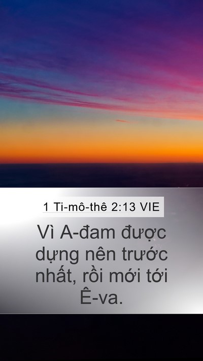 1 Ti-mô-thê 2:13 VIE Bible Verse Image
