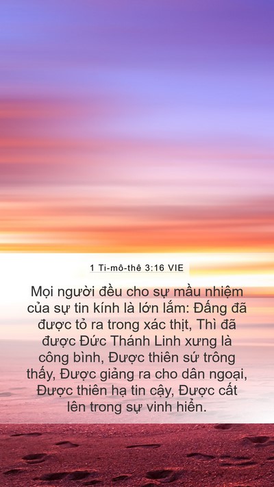 1 Ti-mô-thê 3:16 VIE Bible Verse Image