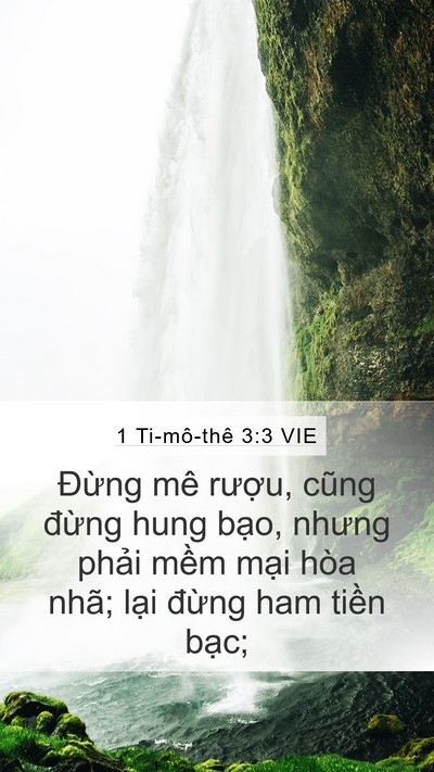 1 Ti-mô-thê 3:3 VIE Bible Verse Image