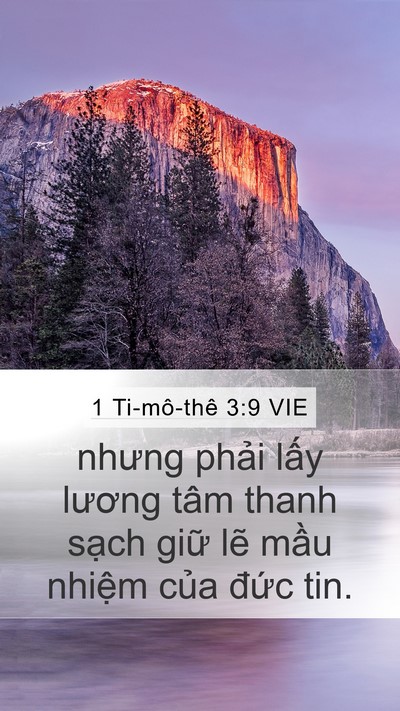 1 Ti-mô-thê 3:9 VIE Mobile Phone Wallpaper - nhưng phải lấy lương tâm thanh sạch - Mobile Bible Verse Wallpaper