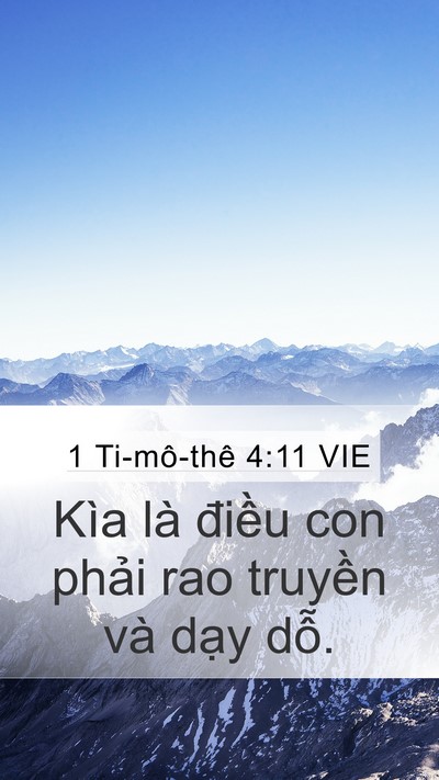 1 Ti-mô-thê 4:11 VIE Bible Verse Image