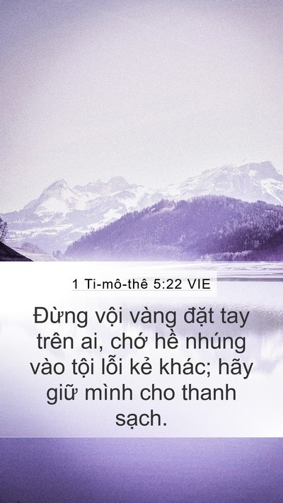 1 Ti-mô-thê 5:22 VIE Bible Verse Image