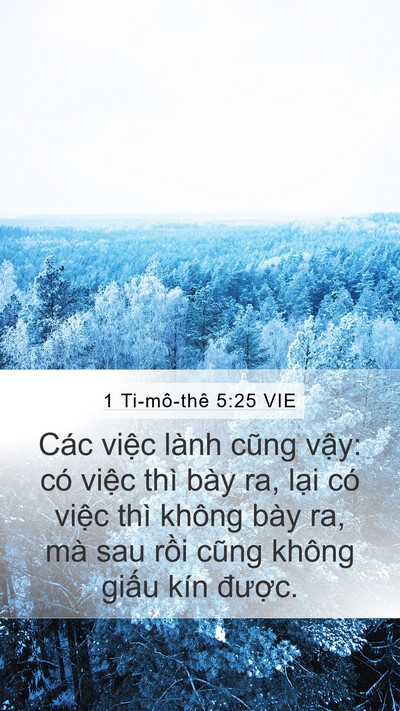 1 Ti-mô-thê 5:25 VIE Bible Verse Image