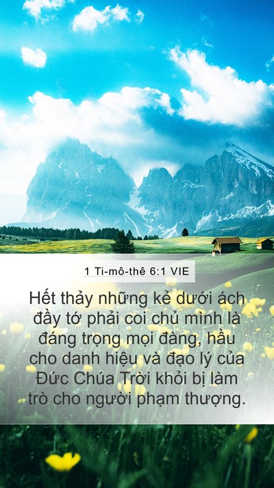 1 Ti-mô-thê 6:1 VIE Bible Verse Image