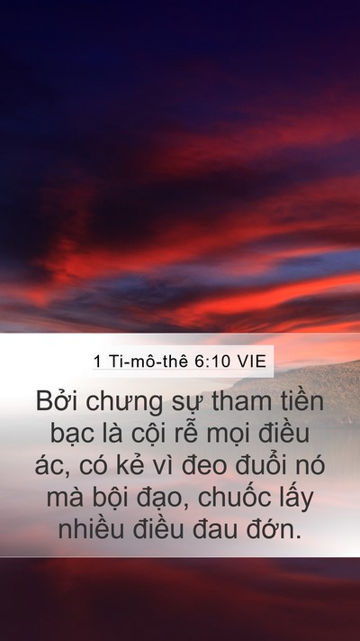 1 Ti-mô-thê 6:10 VIE Bible Verse Image