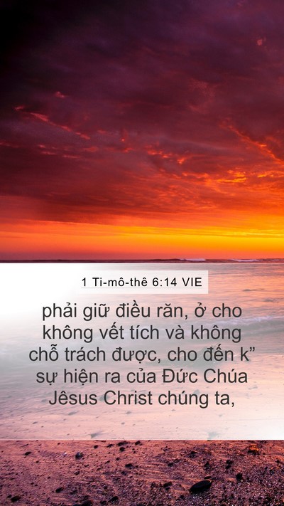 1 Ti-mô-thê 6:14 VIE Bible Verse Image