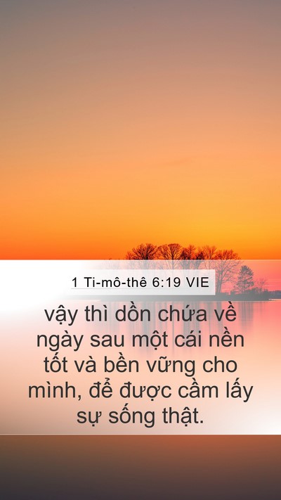 1 Ti-mô-thê 6:19 VIE Bible Verse Image