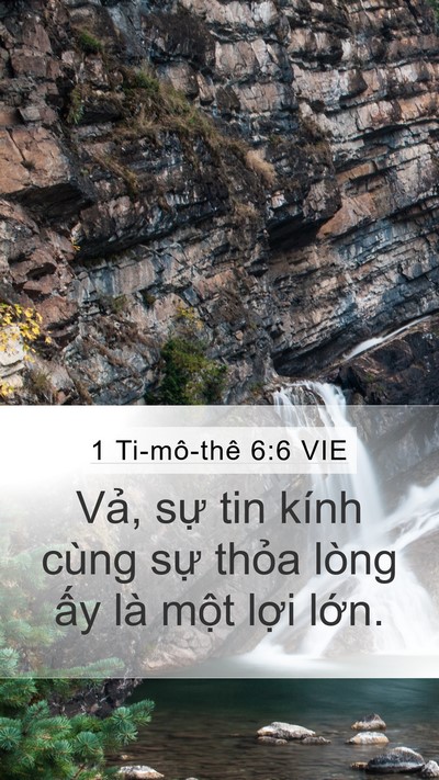 1 Ti-mô-thê 6:6 VIE Bible Verse Image