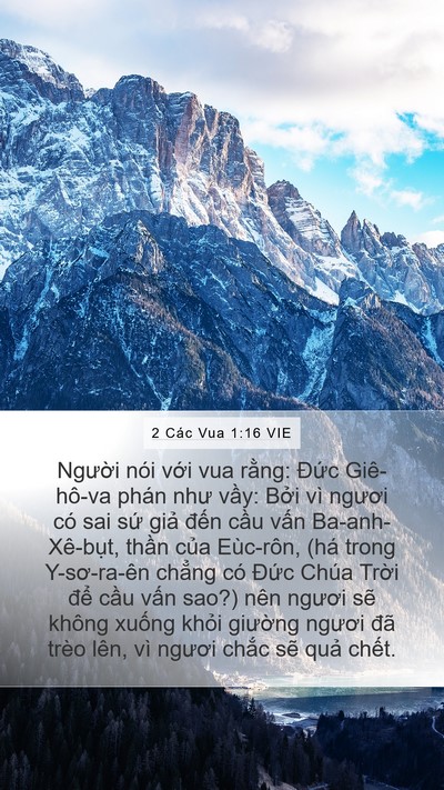 2 Các Vua 1:16 VIE Bible Verse Image