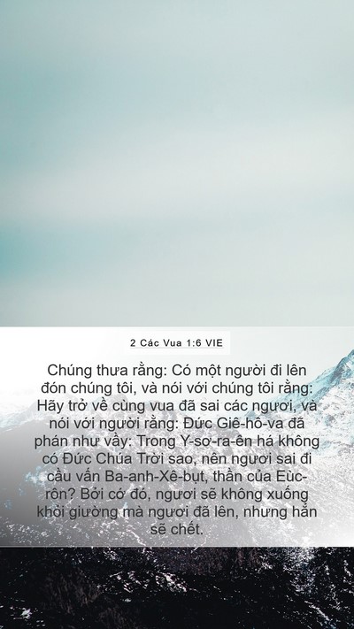 2 Các Vua 1:6 VIE Bible Verse Image