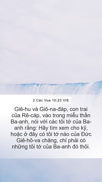 2 Các Vua 10:23 VIE Bible Verse Image