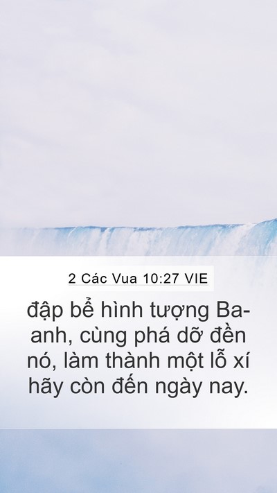 2 Các Vua 10:27 VIE Bible Verse Image