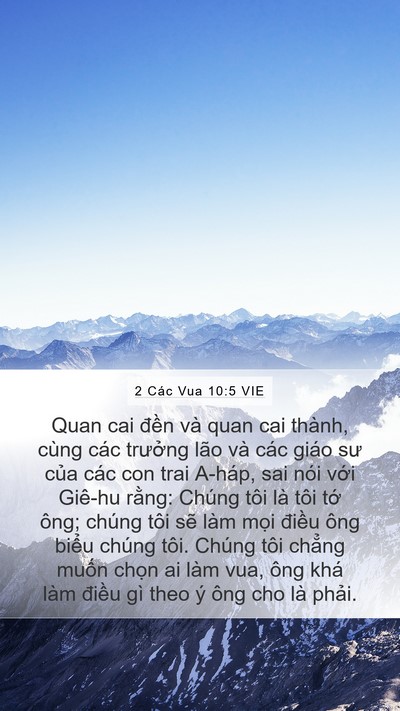 2 Các Vua 10:5 VIE Bible Verse Image