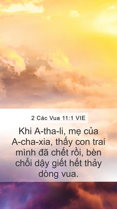 2 Các Vua 11:1 VIE Bible Verse Image