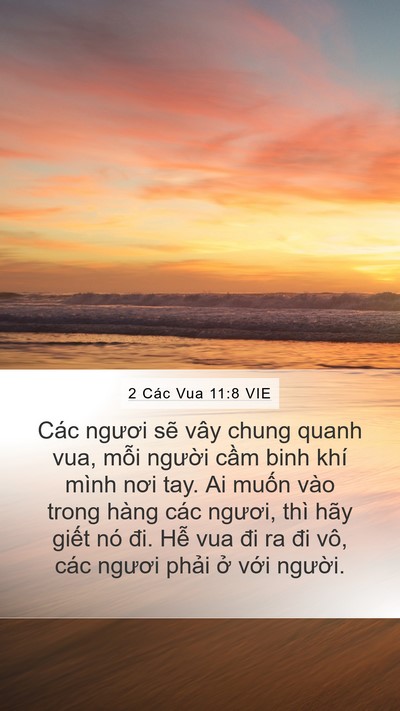 2 Các Vua 11:8 VIE Mobile Phone Wallpaper - Các ngươi sẽ vây chung quanh vua, mỗi - Mobile Bible Verse Wallpaper