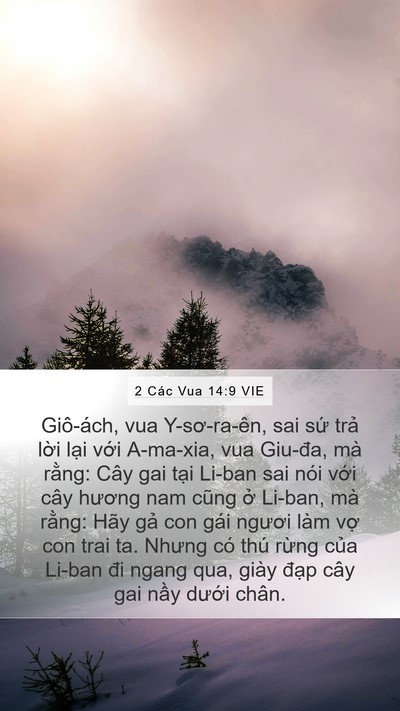 2 Các Vua 14:9 VIE Bible Verse Image