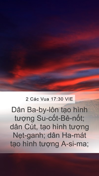 2 Các Vua 17:30 VIE Bible Verse Image