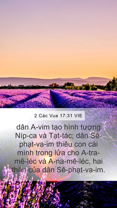 2 Các Vua 17:31 VIE Mobile Phone Wallpaper - dân A-vim tạo hình tượng Níp-ca và - Mobile Bible Verse Wallpaper