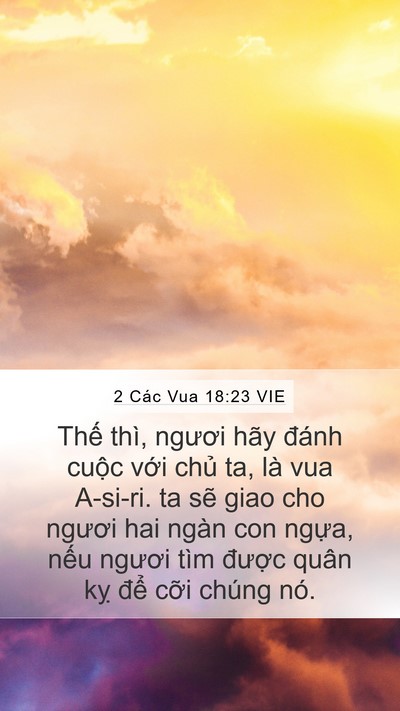 2 Các Vua 18:23 VIE Bible Verse Image
