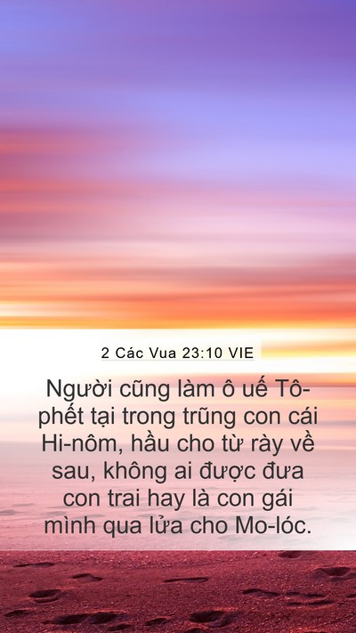 2 Các Vua 23:10 VIE Bible Verse Image