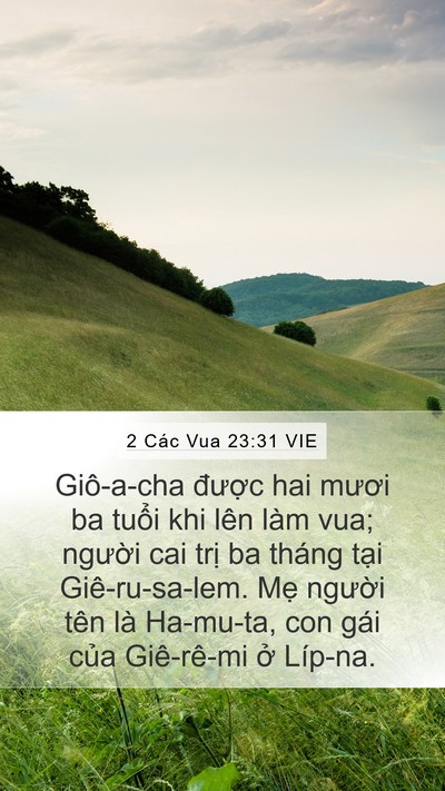 2 Các Vua 23:31 VIE Bible Verse Image