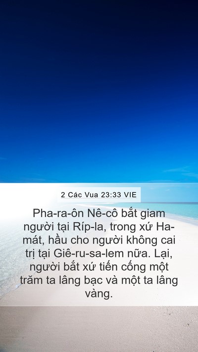 2 Các Vua 23:33 VIE Bible Verse Image