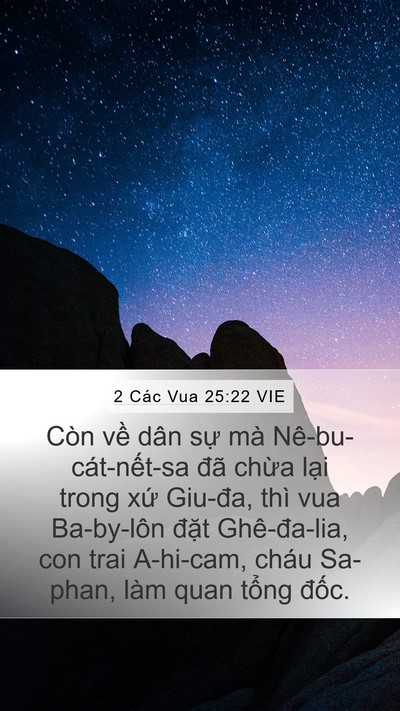2 Các Vua 25:22 VIE Bible Verse Image