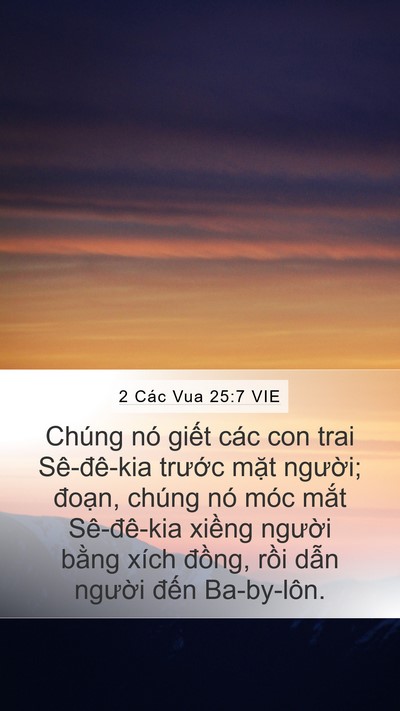 2 Các Vua 25:7 VIE Bible Verse Image