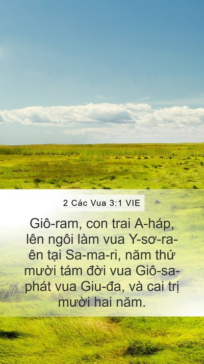 2 Các Vua 3:1 VIE Bible Verse Image