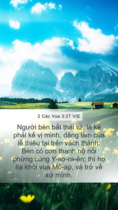 2 Các Vua 3:27 VIE Bible Verse Image